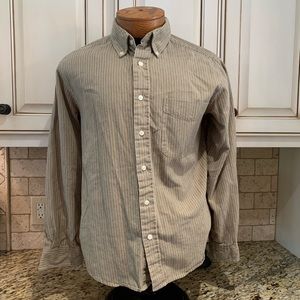 Vintage Ivy Crew Mens Brown Long Sleeve Shirt